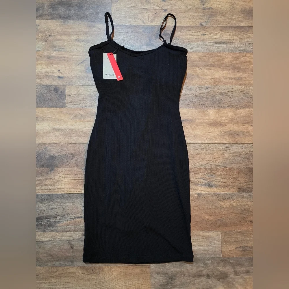 Popilush Women's Black Black Summer Shapewear Tummy Control Bodycon Dress Size M - Picture 8 of 8